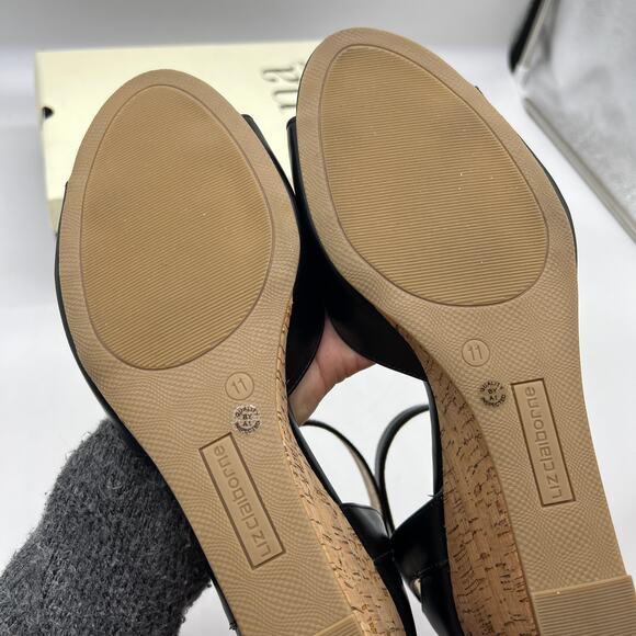 Liz Claiborne Womens Octavia Wedge Sandals Black Size 11M - Picture 12 of 12